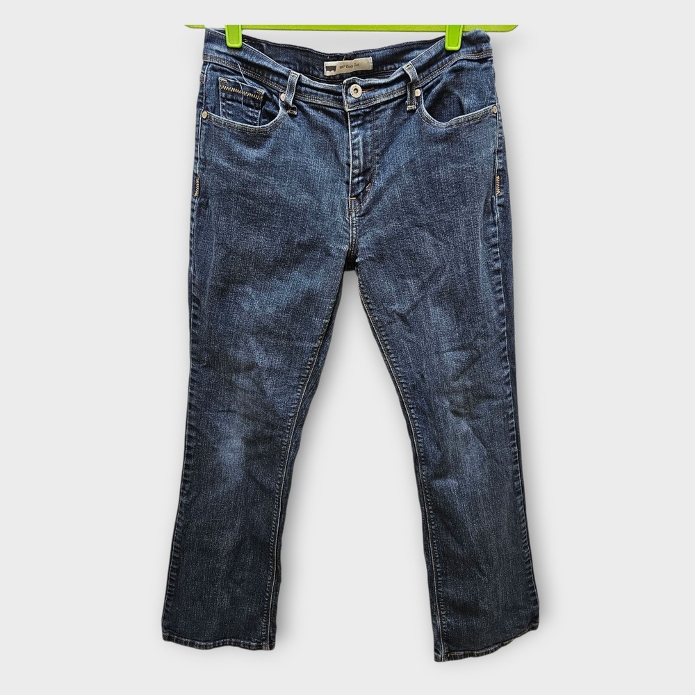 Levi's 515 BootCut Jeans Women's Size 12 Medium Dark Wash‎ Cotton Elastane
